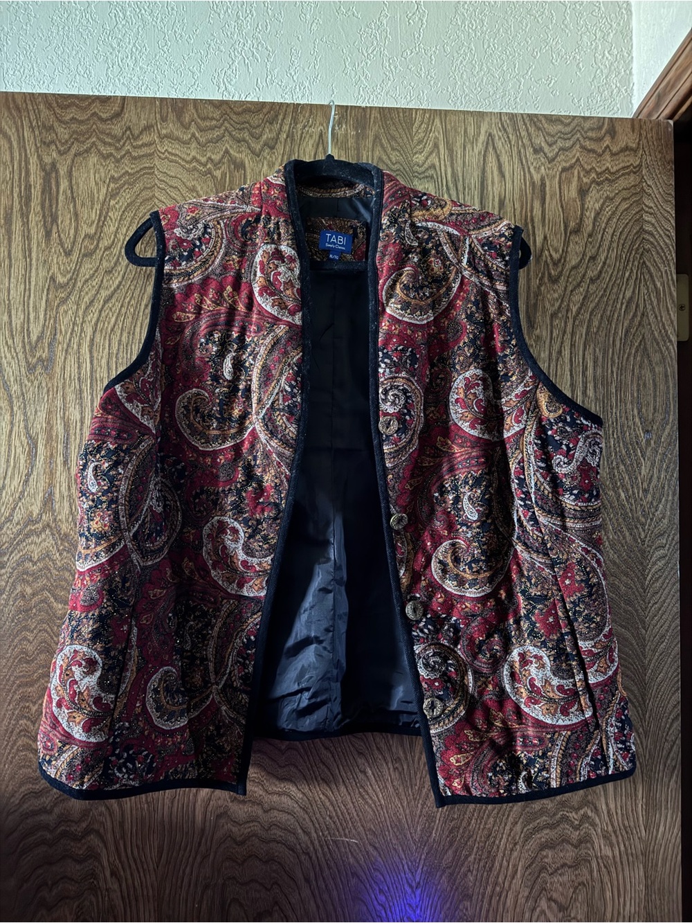 Women's Red Paisley Quilted Vest